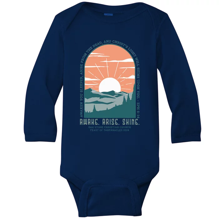 Oak Stone Feast Of Tabernacles Awake Arise Shine Window Baby Long Sleeve Bodysuit