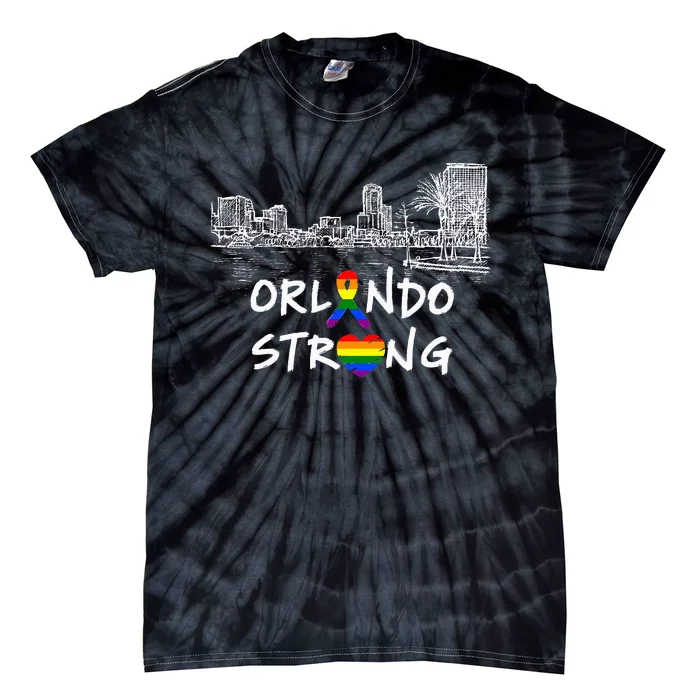 Orlando Strong Florida Love Lgbt G.A.Y Pride Tie-Dye T-Shirt