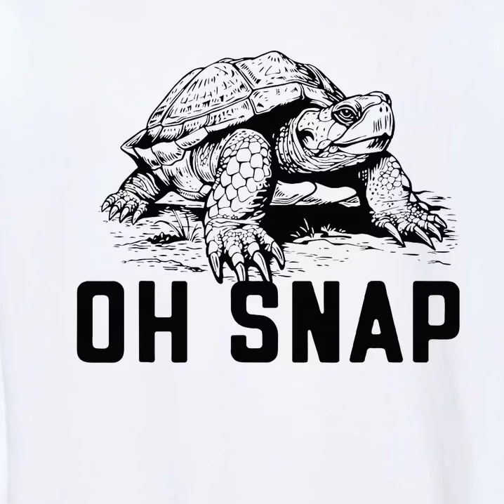 Oh Snap! Funny Snapping Turtle Ironic Animal Garment-Dyed Sweatshirt