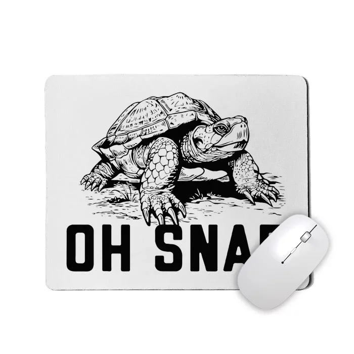 Oh Snap! Funny Snapping Turtle Ironic Animal Mousepad