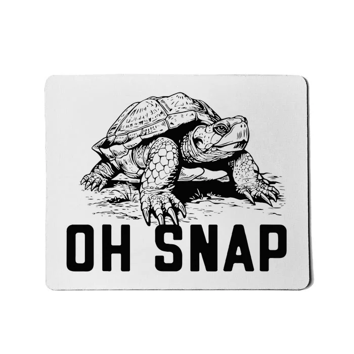 Oh Snap! Funny Snapping Turtle Ironic Animal Mousepad