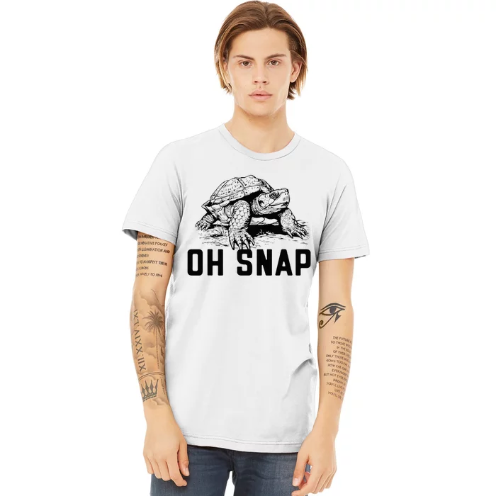 Oh Snap! Funny Snapping Turtle Ironic Animal Premium T-Shirt