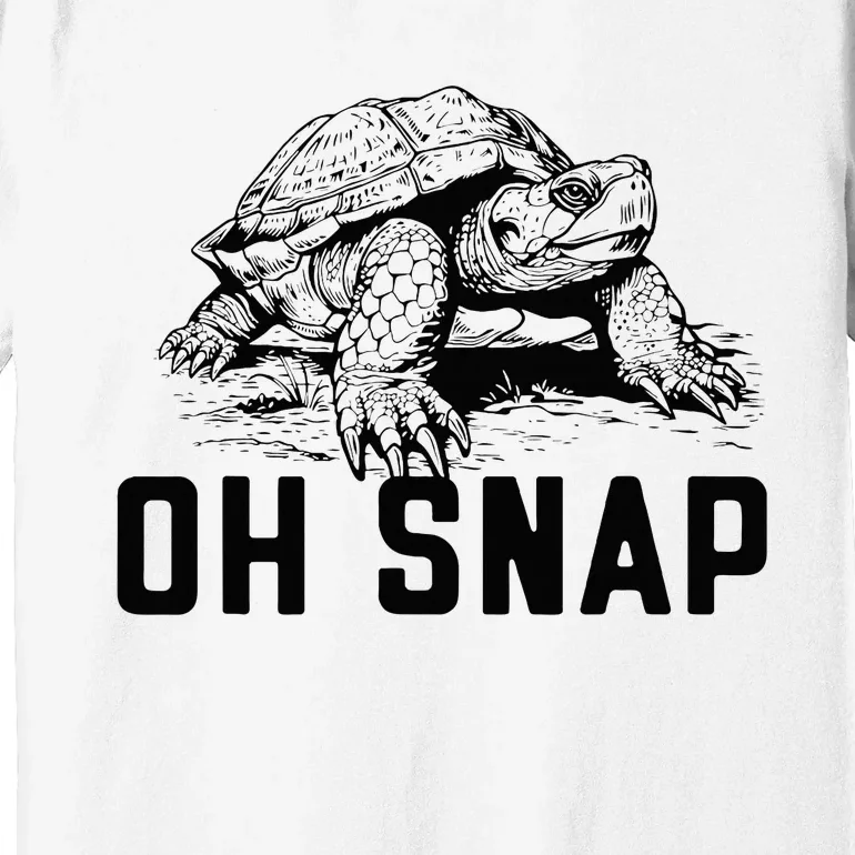 Oh Snap! Funny Snapping Turtle Ironic Animal Premium T-Shirt