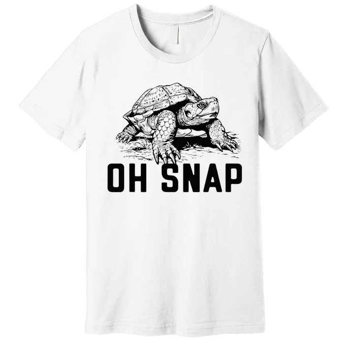 Oh Snap! Funny Snapping Turtle Ironic Animal Premium T-Shirt