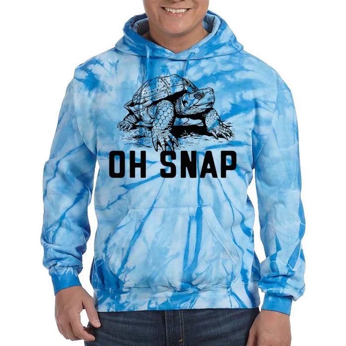 Oh Snap! Funny Snapping Turtle Ironic Animal Tie Dye Hoodie