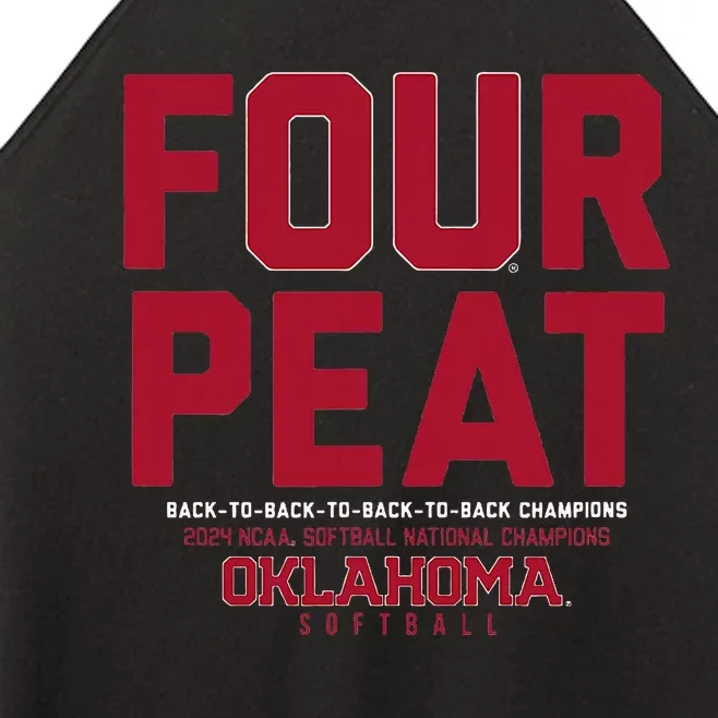 Oklahoma Softball Fourpeat Champs Women’s Perfect Tri Rocker Tank