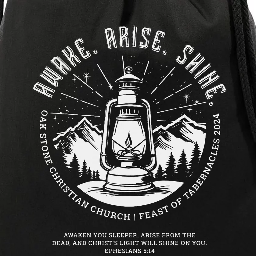 Oak Stone Feast Of Tabernacles Awake Arise Shine Lantern Drawstring Bag