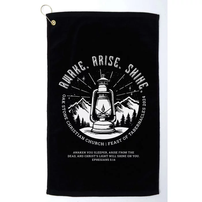 Oak Stone Feast Of Tabernacles Awake Arise Shine Lantern Platinum Collection Golf Towel