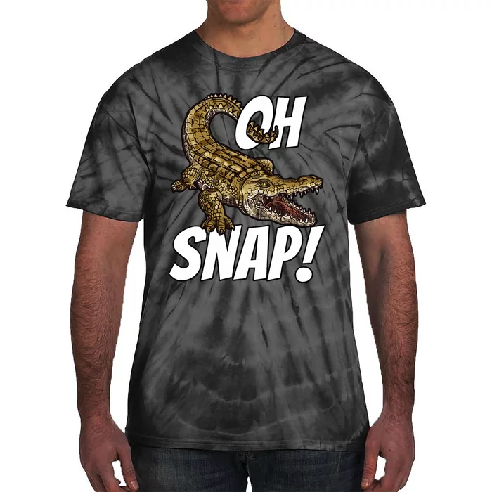 Oh Snap Funny Alligator Gator Crocodile Graphic Adults Tie-Dye T-Shirt