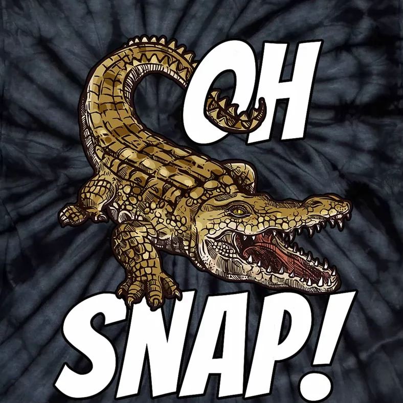 Oh Snap Funny Alligator Gator Crocodile Graphic Adults Tie-Dye T-Shirt