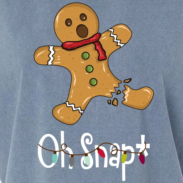 Oh Snap Funny Gingerbread Cookie Garment-Dyed Women's Muscle Tee