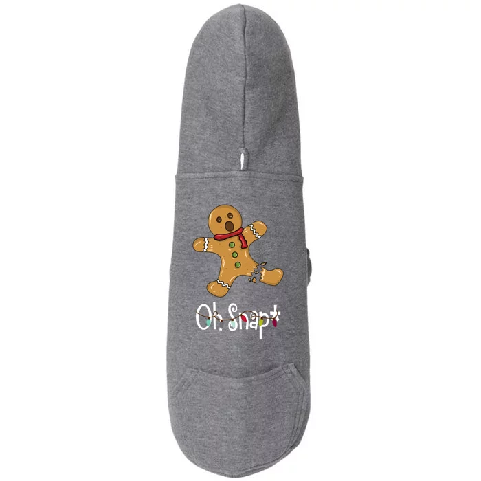 Oh Snap Funny Gingerbread Cookie Doggie 3-End Fleece Hoodie