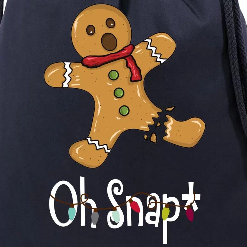 Oh Snap Funny Gingerbread Cookie Drawstring Bag