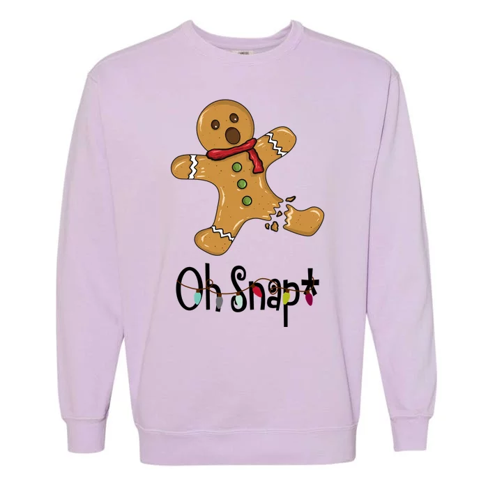 Oh Snap Funny Gingerbread Cookie Garment-Dyed Sweatshirt