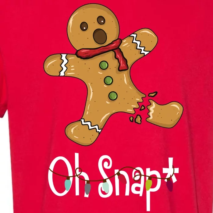 Oh Snap Funny Gingerbread Cookie Garment-Dyed Heavyweight T-Shirt