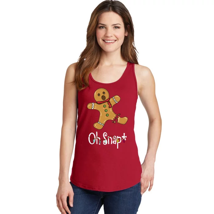 Oh Snap Funny Gingerbread Cookie Ladies Essential Tank