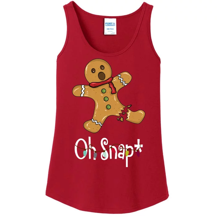 Oh Snap Funny Gingerbread Cookie Ladies Essential Tank