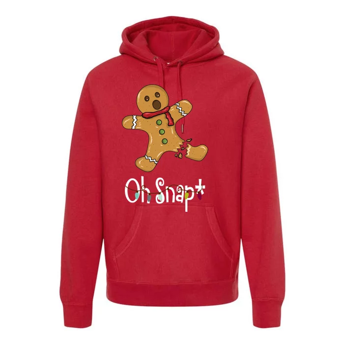 Oh Snap Funny Gingerbread Cookie Premium Hoodie