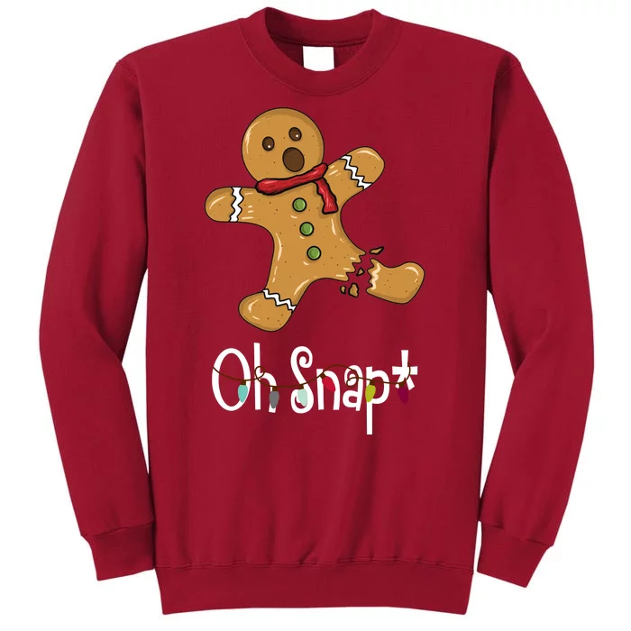 Oh Snap Funny Gingerbread Cookie Tall Sweatshirt