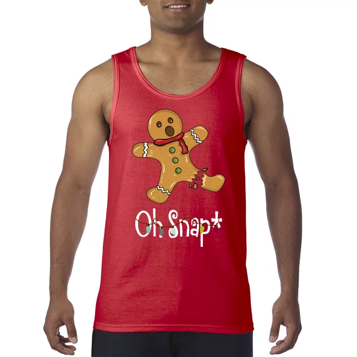 Oh Snap Funny Gingerbread Cookie Tank Top