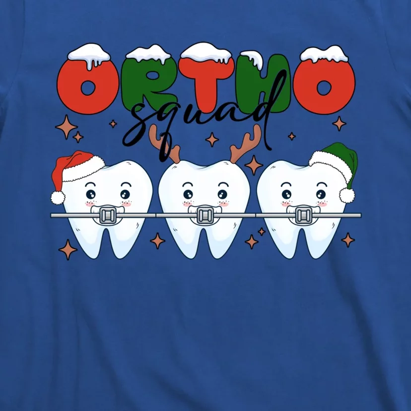 Ortho Squad Funny Christmas Dentist Orthodontist Xmas Tooth Gift T-Shirt