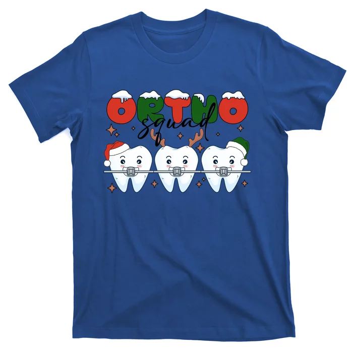 Ortho Squad Funny Christmas Dentist Orthodontist Xmas Tooth Gift T-Shirt