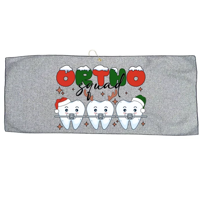 Ortho Squad Funny Christmas Dentist Orthodontist Xmas Tooth Gift Large Microfiber Waffle Golf Towel