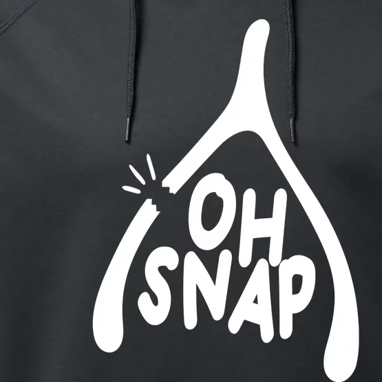 Oh Snap Funny Broken Bone Performance Fleece Hoodie