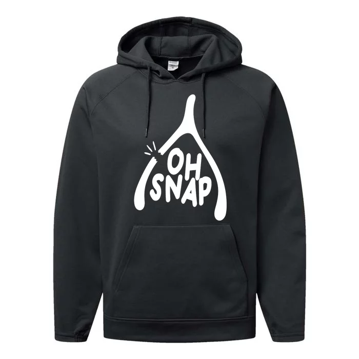 Oh Snap Funny Broken Bone Performance Fleece Hoodie