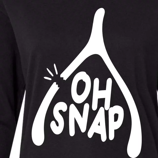 Oh Snap Funny Broken Bone Womens Cotton Relaxed Long Sleeve T-Shirt