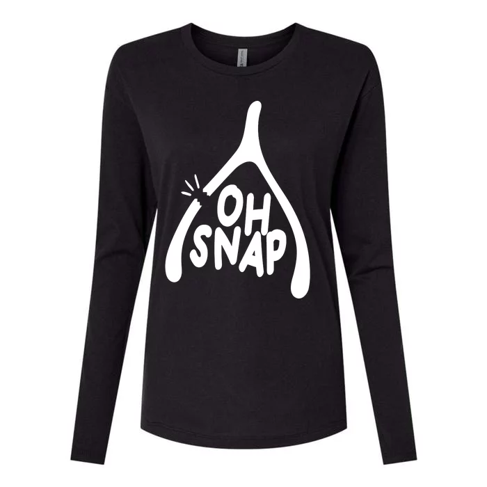 Oh Snap Funny Broken Bone Womens Cotton Relaxed Long Sleeve T-Shirt