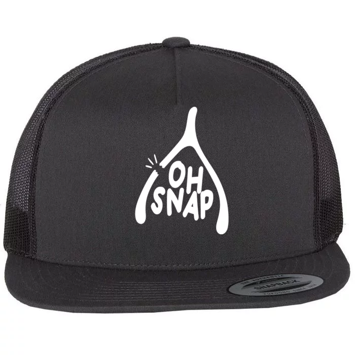 Oh Snap Funny Broken Bone Flat Bill Trucker Hat