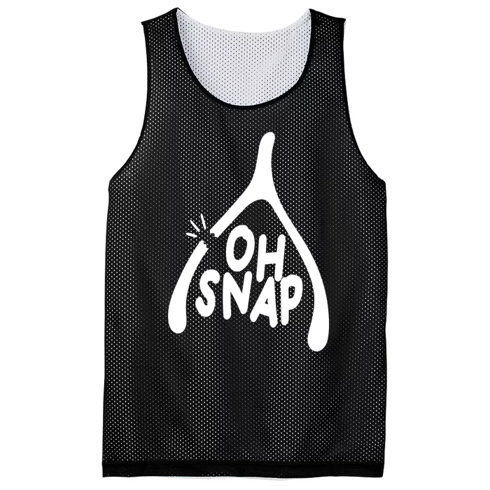 Oh Snap Funny Broken Bone Mesh Reversible Basketball Jersey Tank