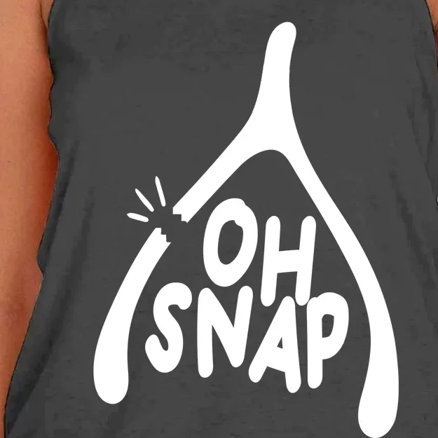 Oh Snap Funny Broken Bone Women's Knotted Racerback Tank