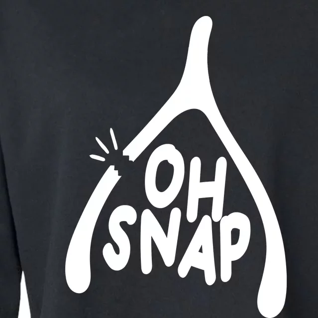 Oh Snap Funny Broken Bone Cropped Pullover Crew