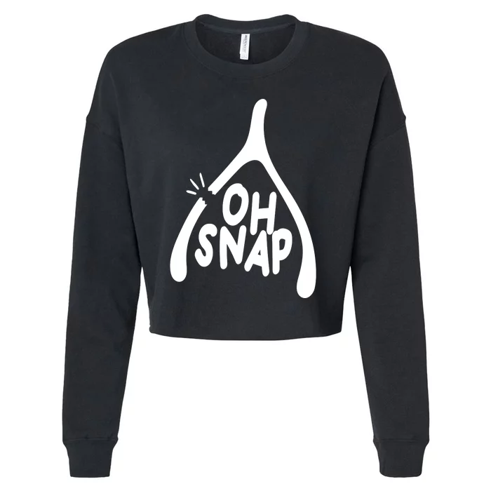 Oh Snap Funny Broken Bone Cropped Pullover Crew