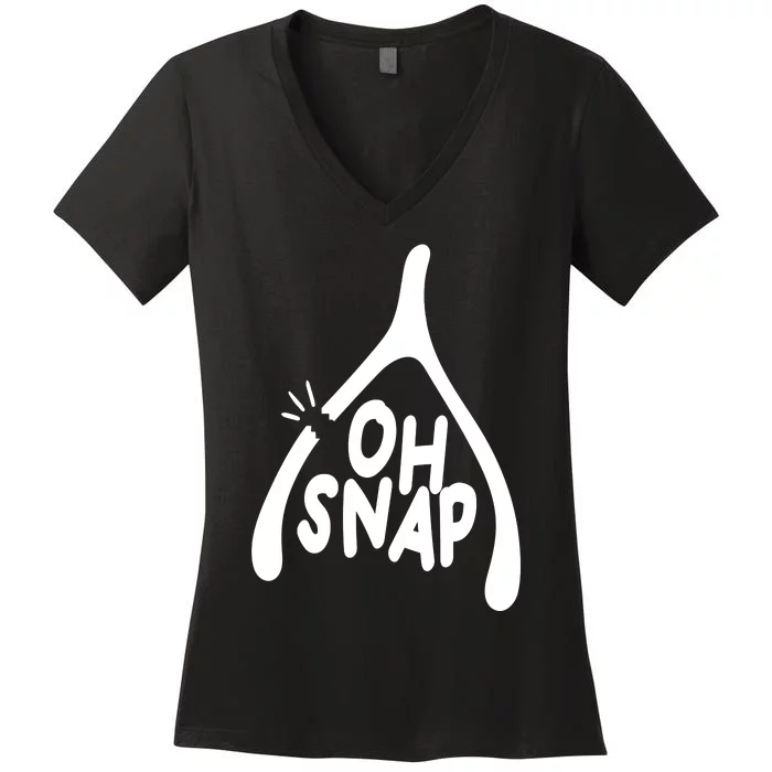 Oh Snap Funny Broken Bone Women's V-Neck T-Shirt