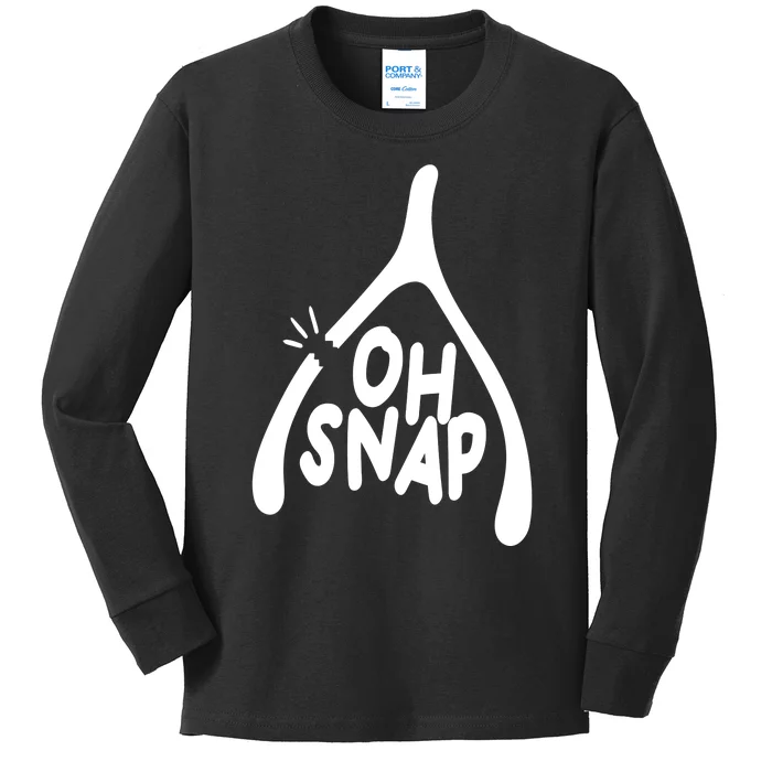 Oh Snap Funny Broken Bone Kids Long Sleeve Shirt