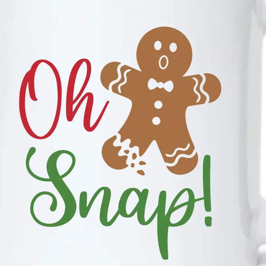 Oh Snap Funny Gingerbread Christmas Black Color Changing Mug