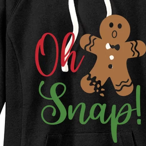 Oh Snap Funny Gingerbread Christmas Women's Fleece Hoodie