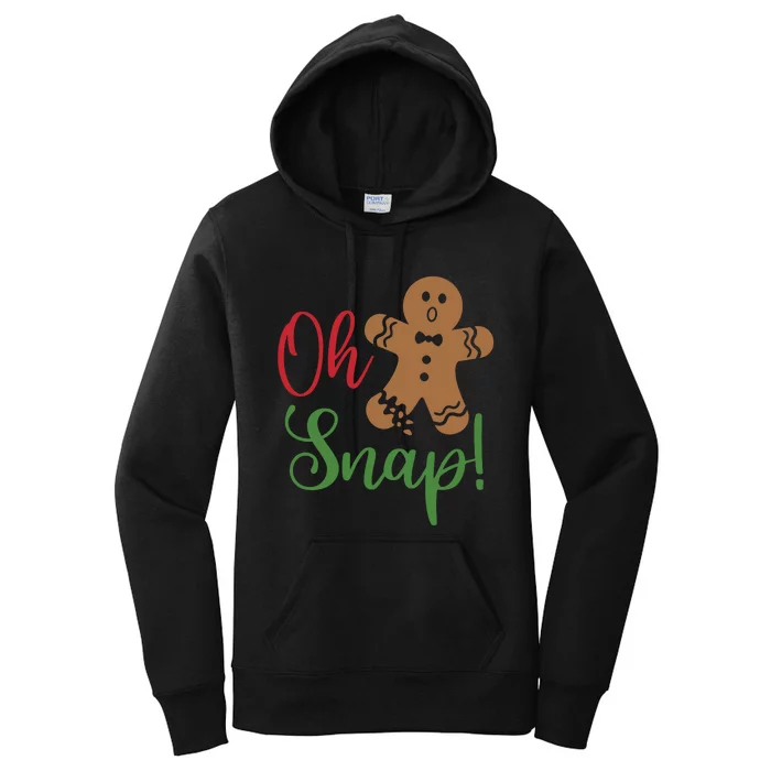 Oh Snap Funny Gingerbread Christmas Women's Pullover Hoodie