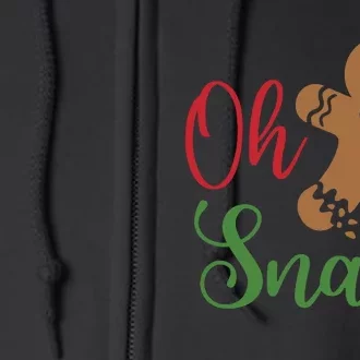 Oh Snap Funny Gingerbread Christmas Full Zip Hoodie