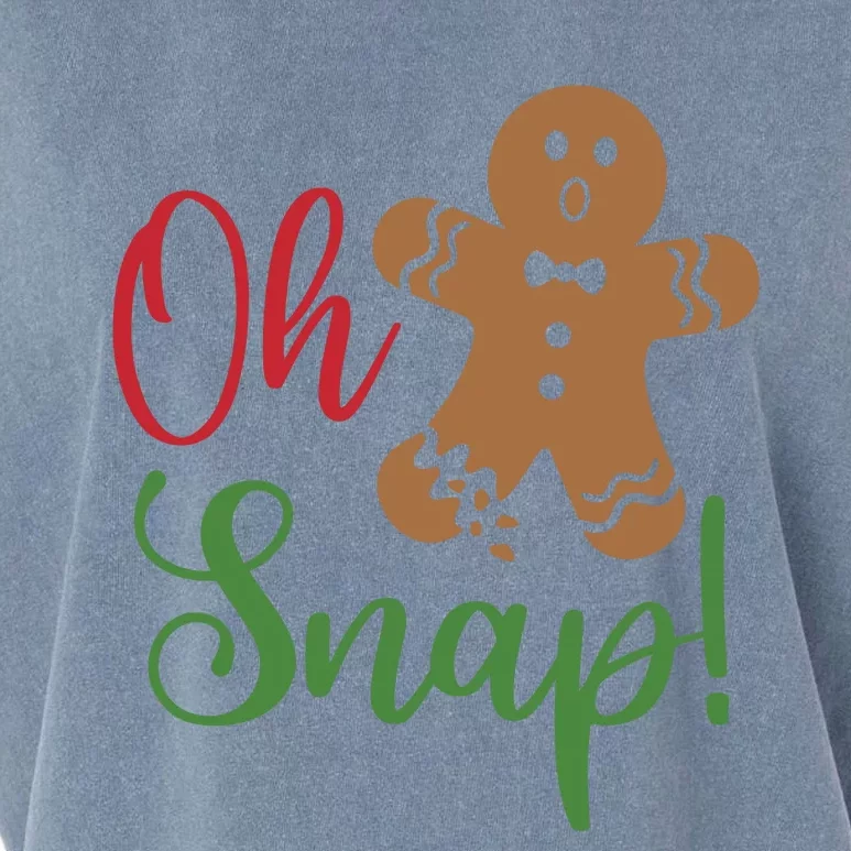 Oh Snap Funny Gingerbread Christmas Garment-Dyed Women's Muscle Tee