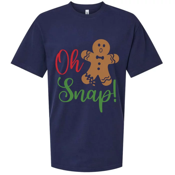 Oh Snap Funny Gingerbread Christmas Sueded Cloud Jersey T-Shirt