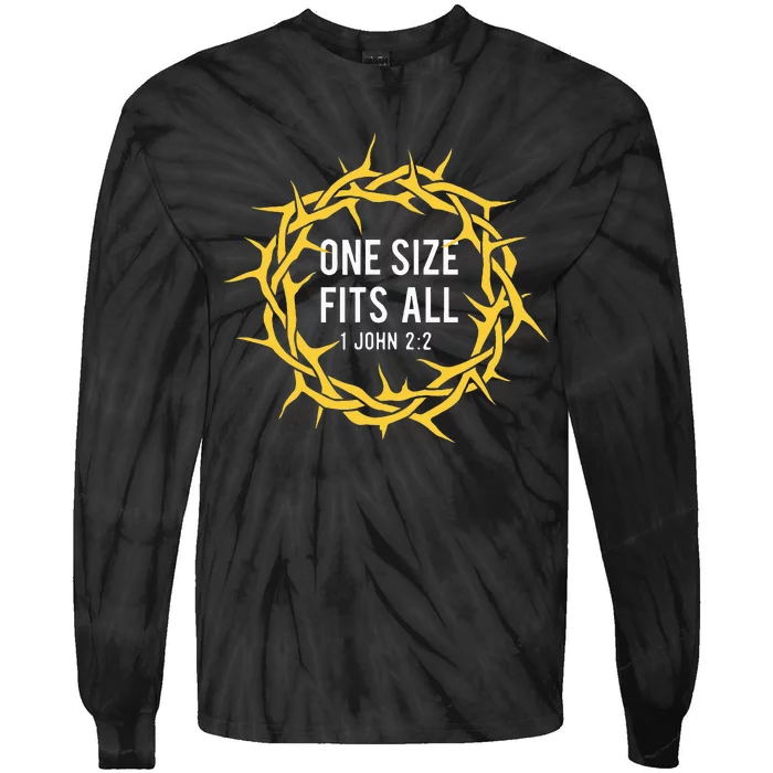 One Size Fits All Bible Christian Faith Jesus Christ Tie-Dye Long Sleeve Shirt