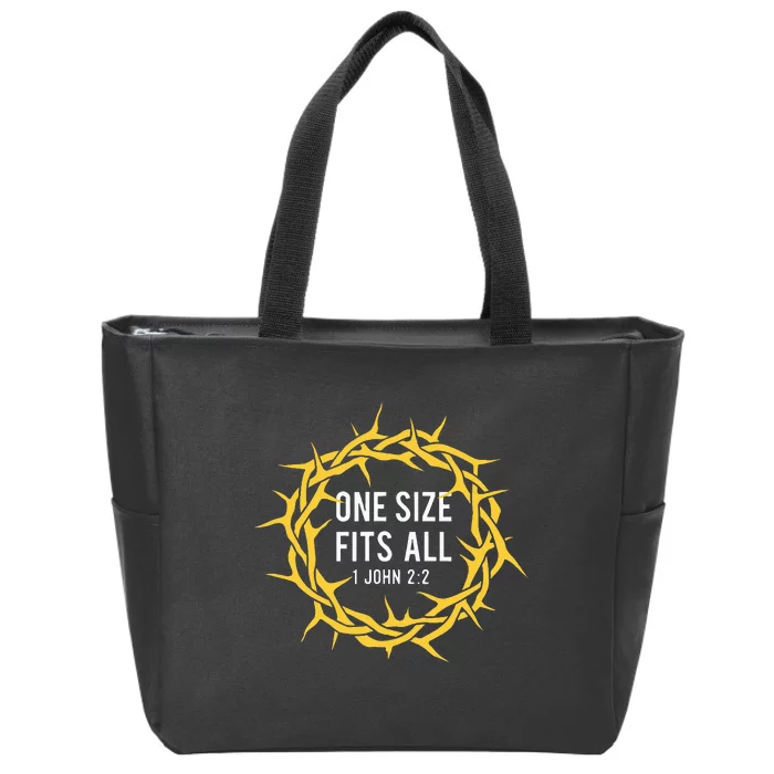 One Size Fits All Bible Christian Faith Jesus Christ Zip Tote Bag