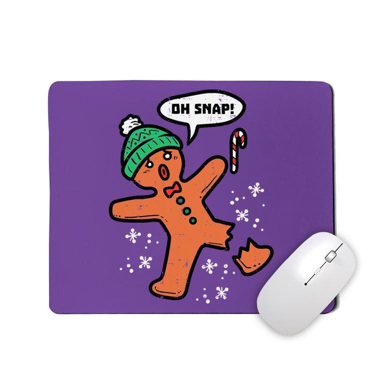 Oh Snap Funny Gingerbread Christmas Xmas Holiday Gift Idea Trending Mousepad