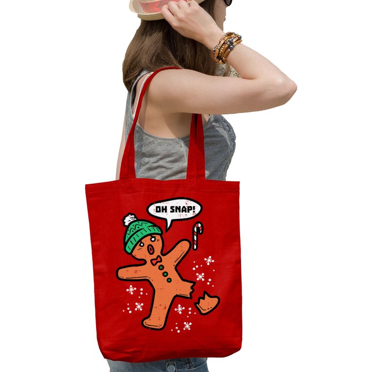 Oh Snap Funny Gingerbread Christmas Xmas Holiday Gift Idea Trending Tote Bag