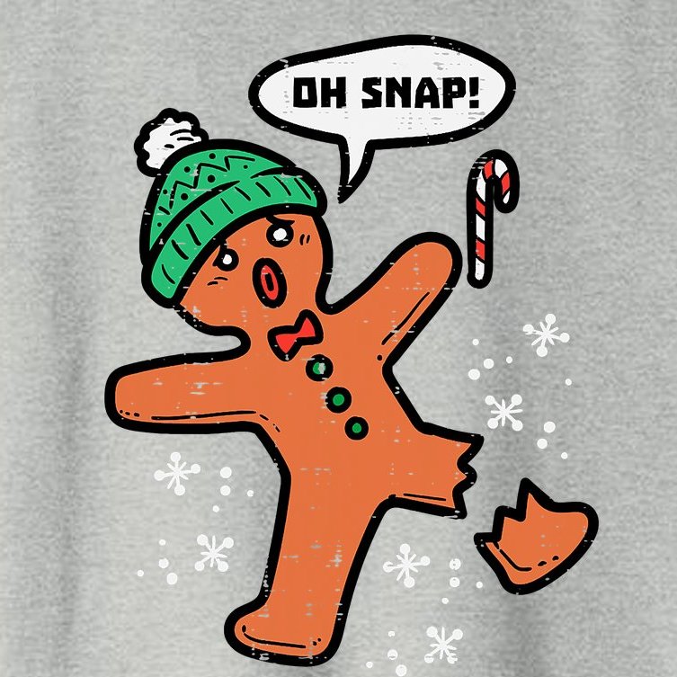 Oh Snap Funny Gingerbread Christmas Xmas Holiday Gift Idea Trending Women's Crop Top Tee