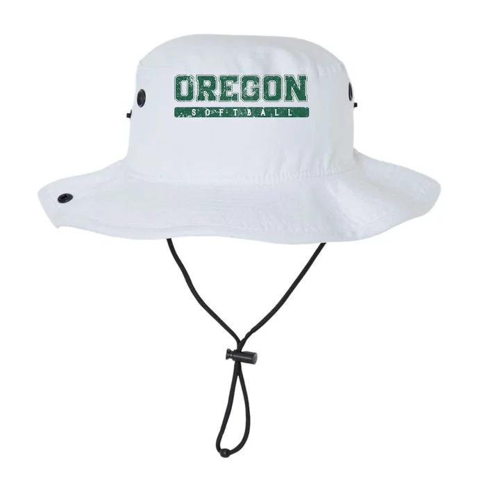 Oregon Softball Green Vintage Text Legacy Cool Fit Booney Bucket Hat